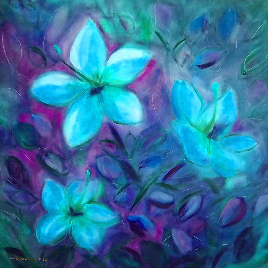 Blue Flowers by Gina De Gorna