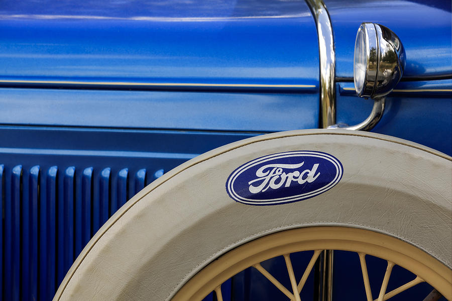 Blue Ford Photograph by Steve Gravano