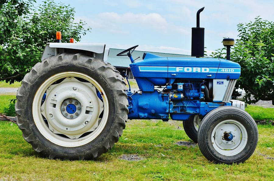 Blue Ford Tractor Photograph by Adam Riggs