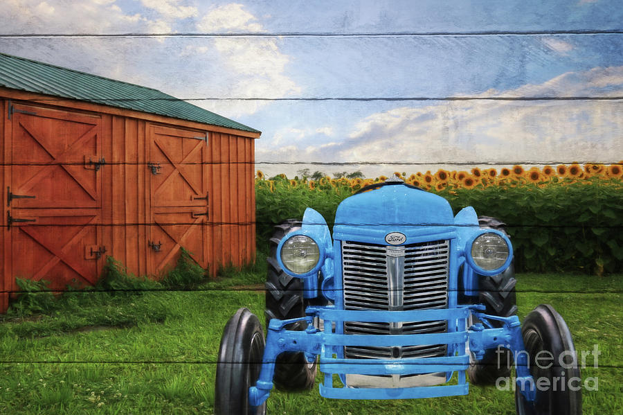 Blue Ford Tractor Photograph by Lori Deiter