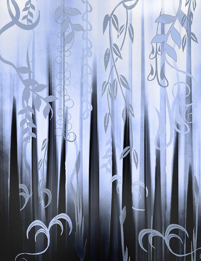 Blue Forest Painting by Deborah Smith