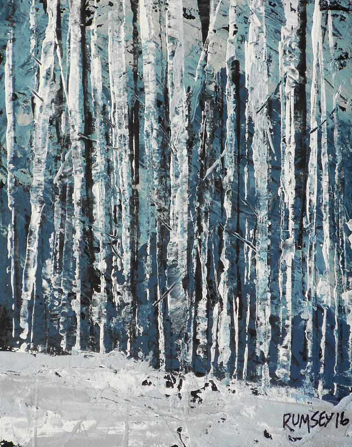 Blue Forest Painting by Rhodes Rumsey