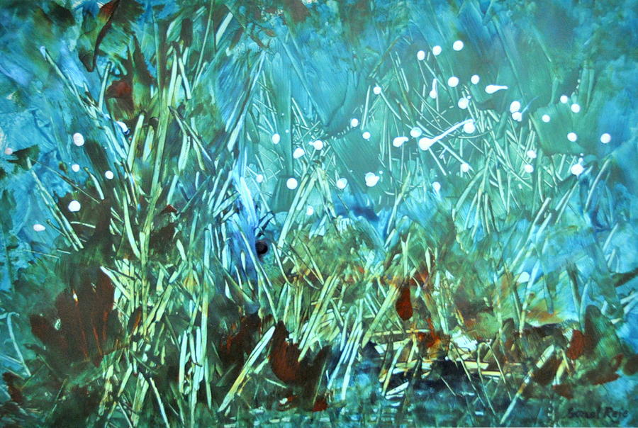 Blue Forest Painting by Sonal Raje