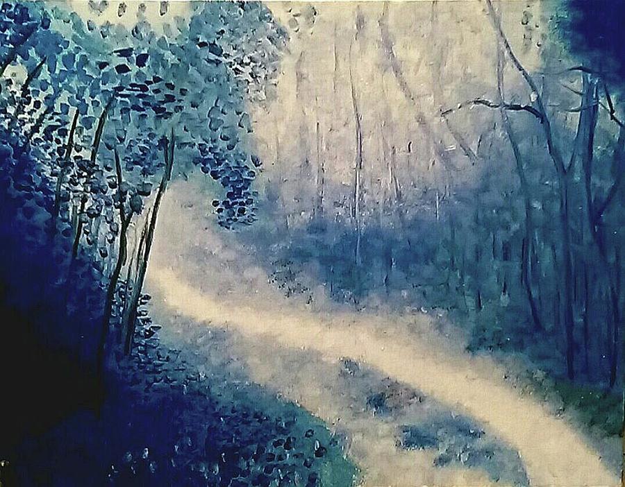 Blue Forrest Painting by Jasmine Perry | Fine Art America