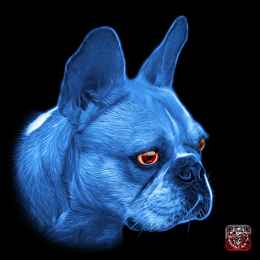 Blue French Bulldog Pop Art - 0755 BB Painting by James Ahn