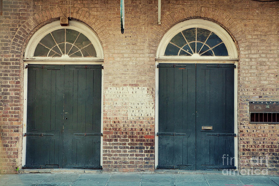 Blue French Quarter Doors Photograph