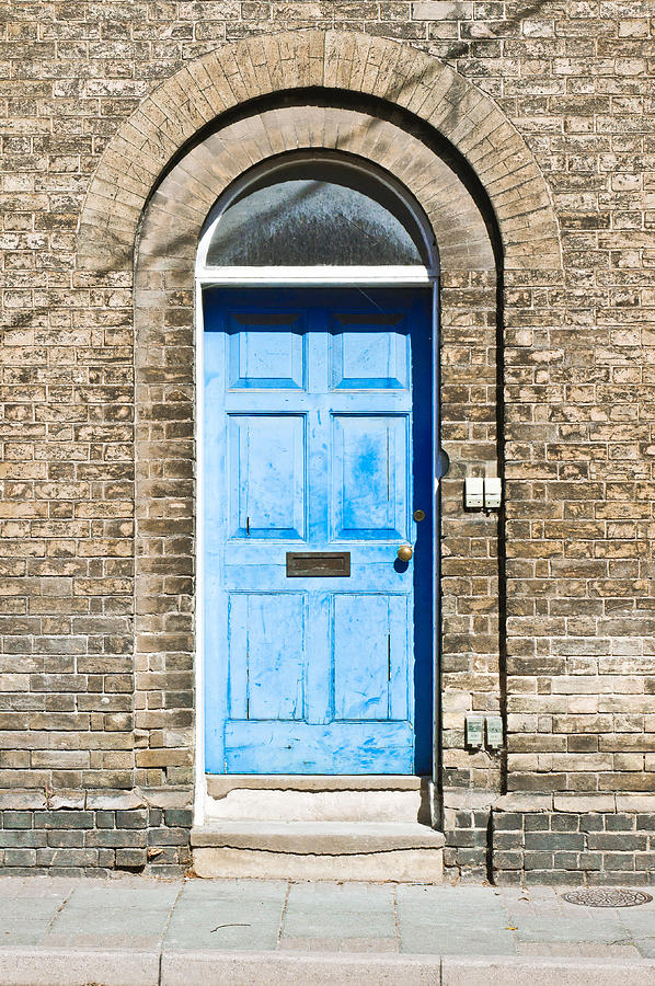Blue front door Photograph by Tom Gowanlock