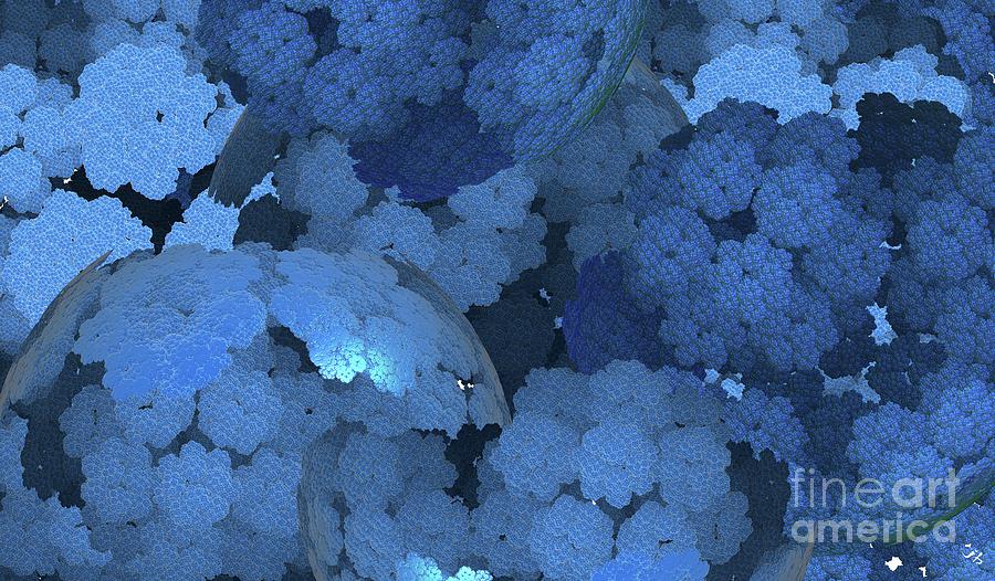 Blue Fungi Digital Art by Ronald Bissett