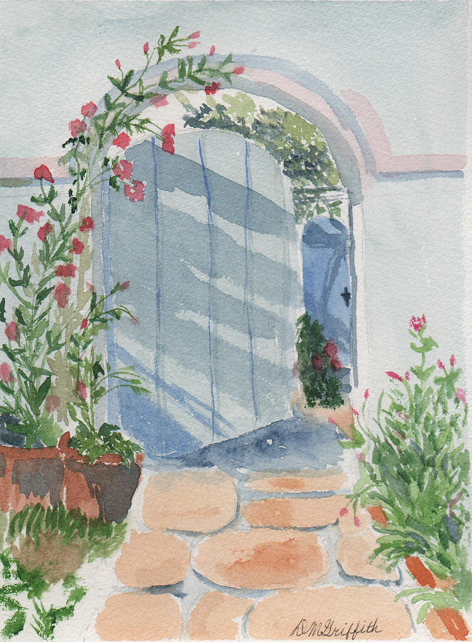 Blue Gate Painting by Marsha Karle