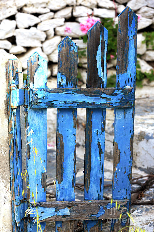 Blue Gate in Mykonos Photograph by John Rizzuto