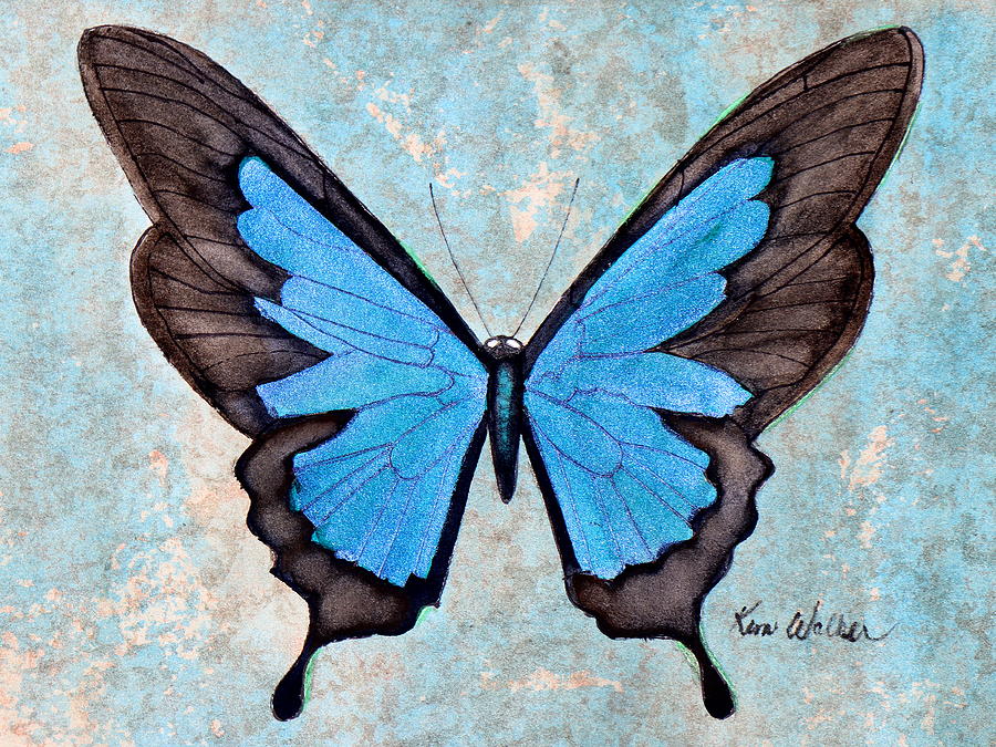 Blue Gem Watercolor Painting by Kimberly Walker