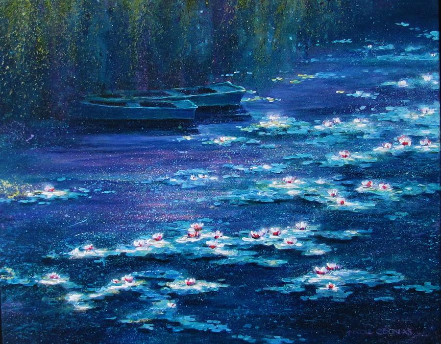 Blue Giverny Painting by Nicole Gelinas