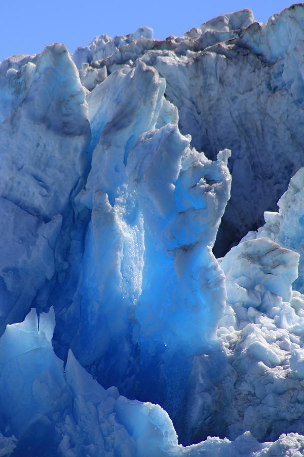 Landscape Photograph - Blue Glacier Ice 1 by Mo Barton