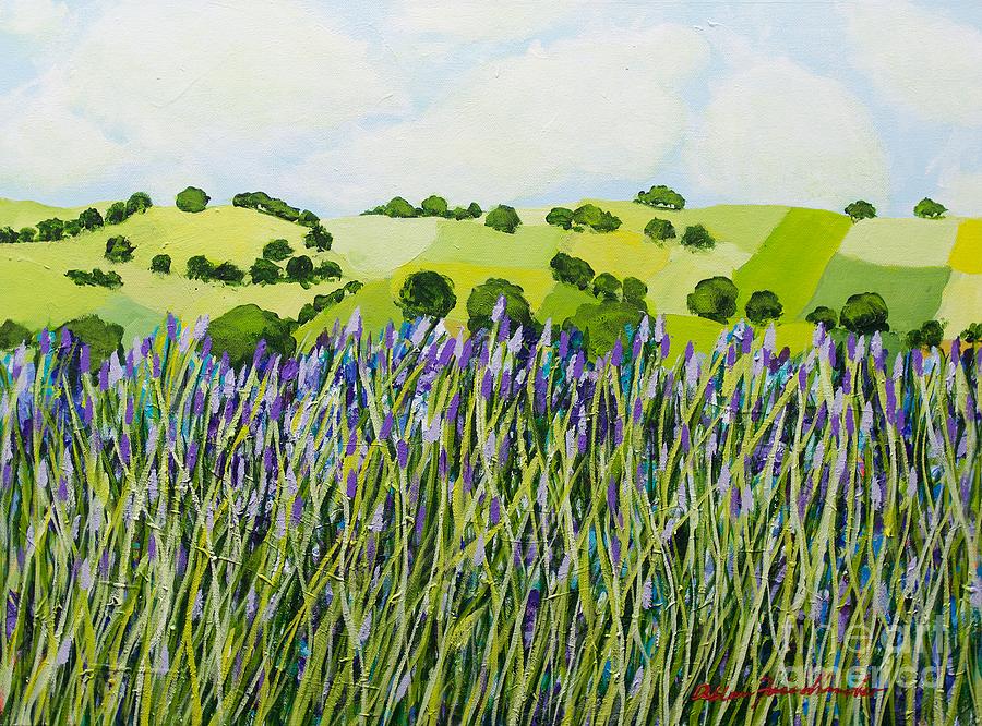 Blue Grass Painting by Allan P Friedlander