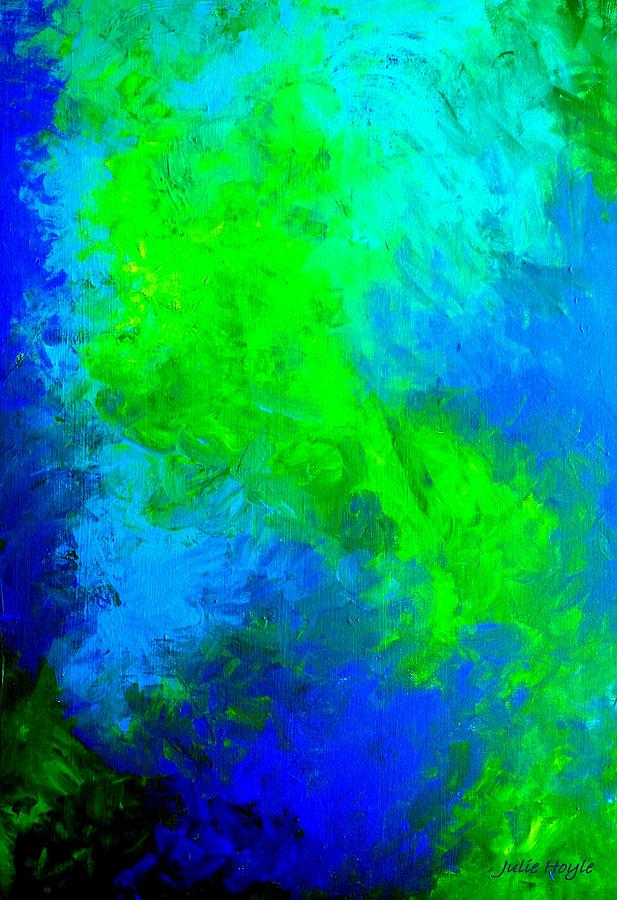 Blue-Green Dreams Painting by Julie Hoyle