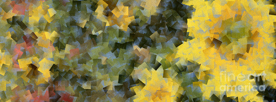 Sunflower Fields Abstract Squares Part 3 Digital Art by Jason Freedman