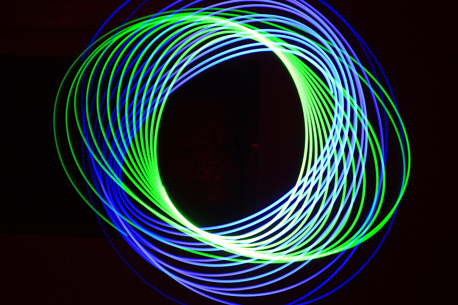 Blue Green Spirograph Photograph by Shannon Louder