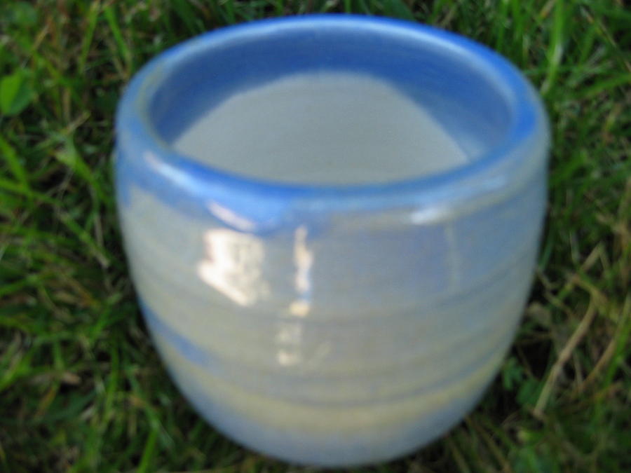 Vase Ceramic Art - Blue green vessel by Julia Van Dine