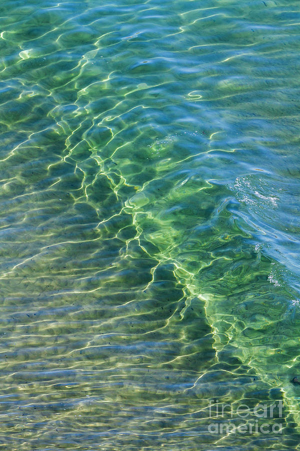 Blue-Green Water Abstract Photograph by Heiko Koehrer-Wagner