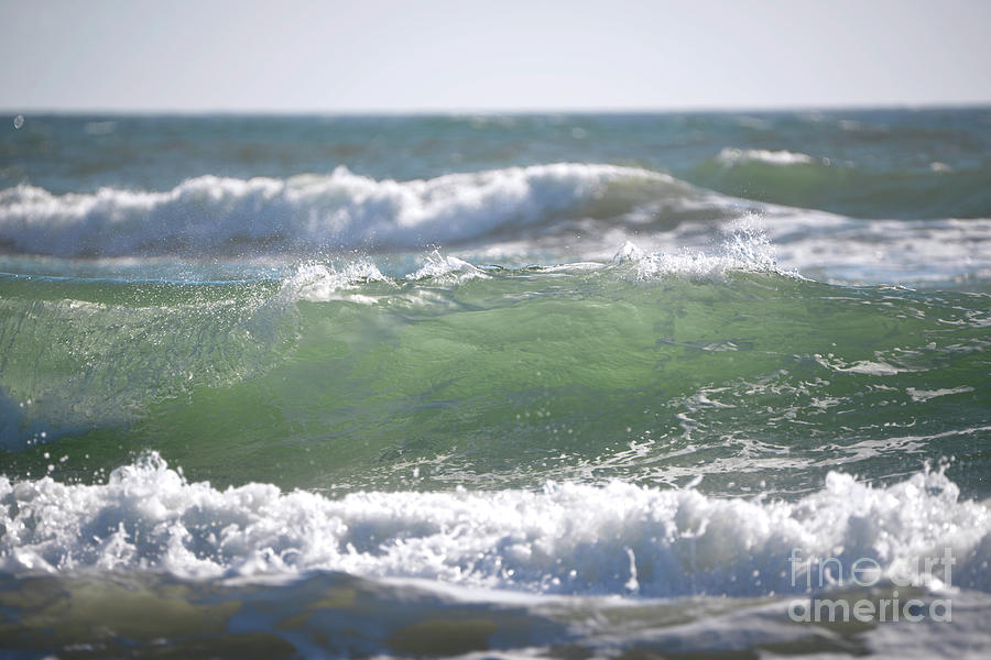Blue Green Waves Photograph by Denise Bruchman