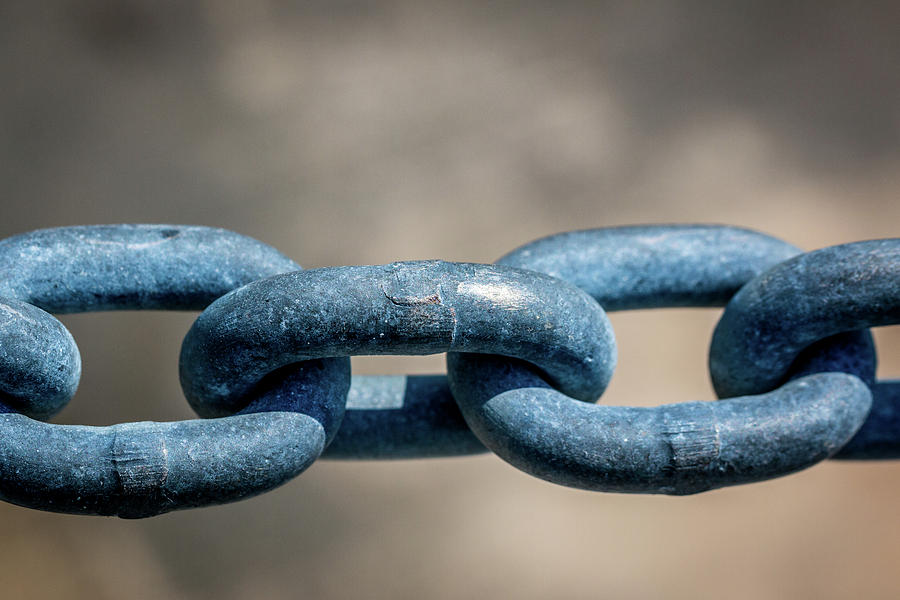 Blue-Grey Chain Link Photograph by Gregory Gendusa - Fine Art America