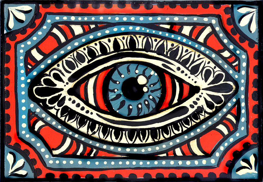Blue Painting - Blue Gypsi Eye by Nada Meeks