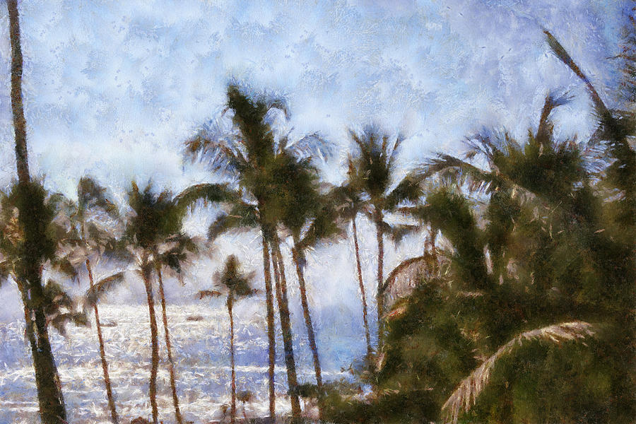 Tree Painting - Blue Hawaii by Paulette B Wright