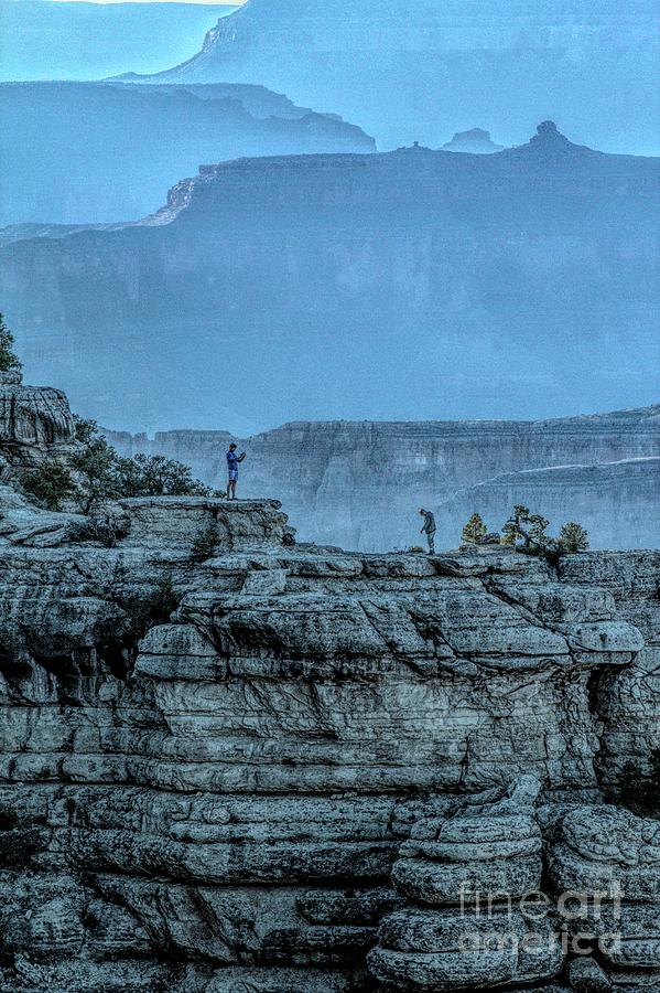 Blue Haze Mountains Grand Canyon  Photograph by Chuck Kuhn