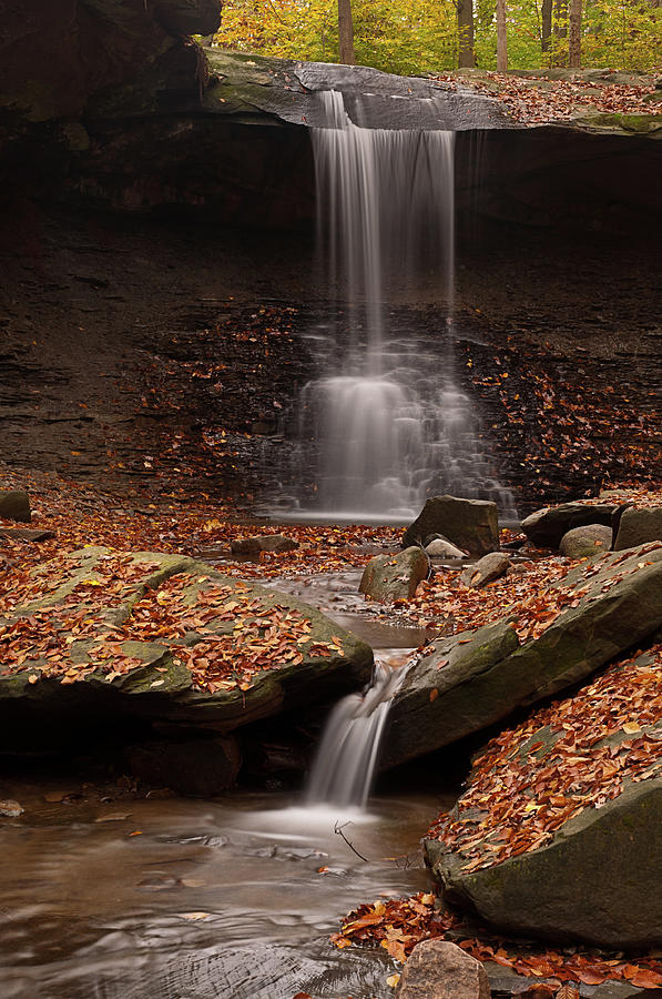 Cuyahoga Valley National Park Photograph - Blue Hen Falls and Cascade by TM Schultze