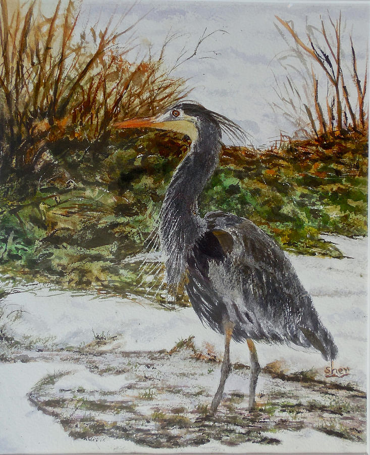 Blue Heron Painting