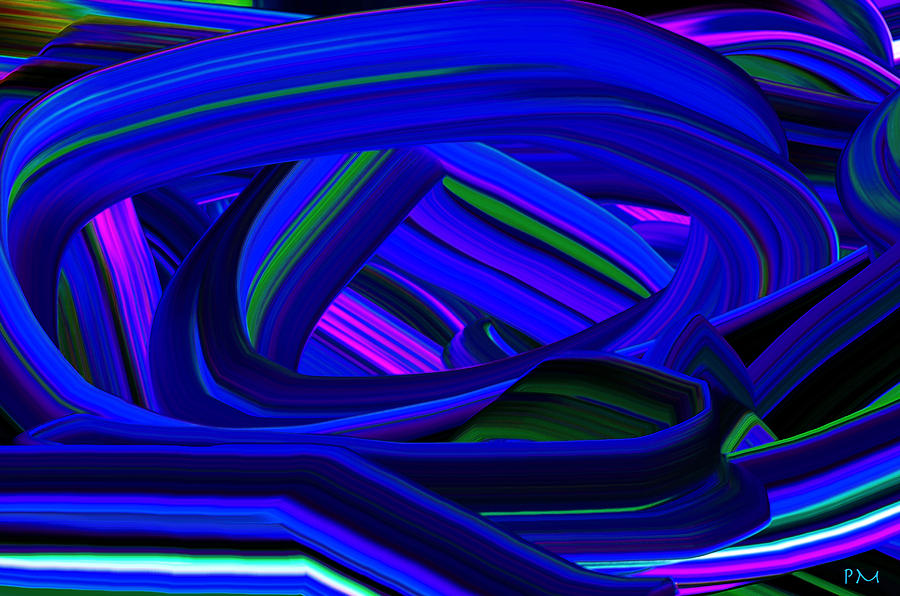 Blue Highway Digital Art by Phillip Mossbarger