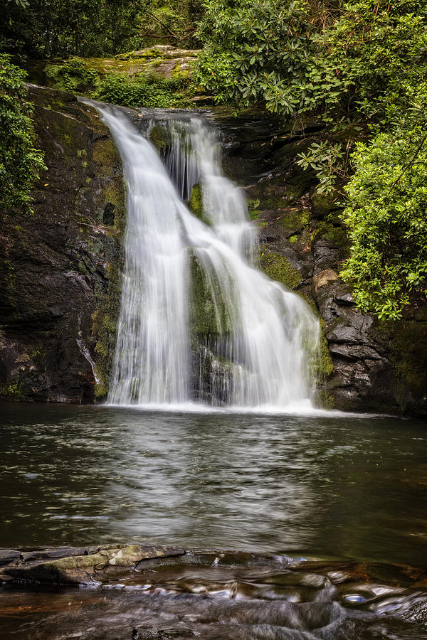 Mountain Photograph - Blue Hole Falls by Debra and Dave Vanderlaan