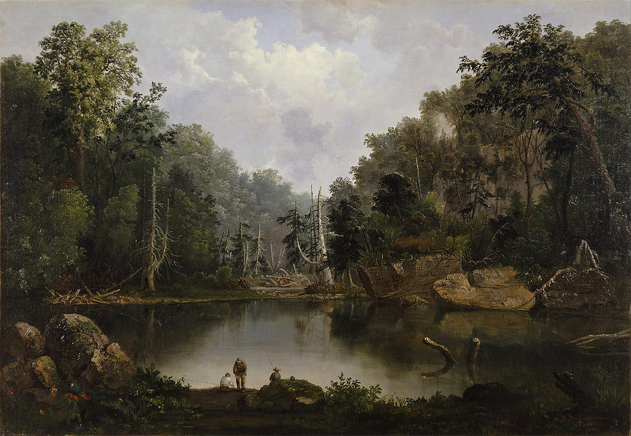 Blue Hole. Flood Waters. Little Miami  Painting by Robert Scott Duncanson