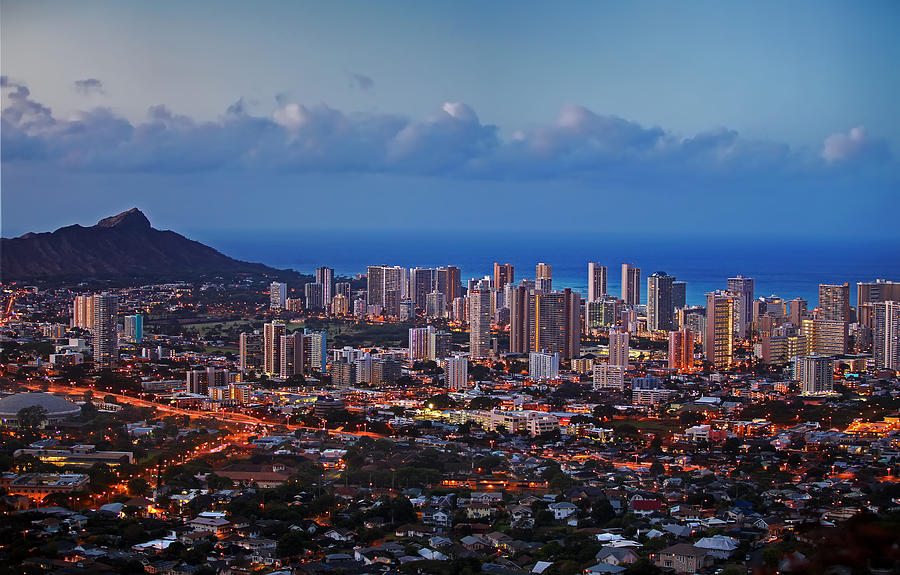 Blue Honolulu Photograph by Kevin D Haley | Fine Art America