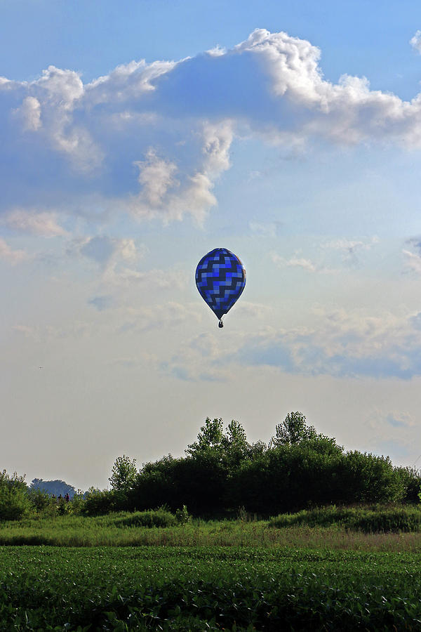 Blue Hot Air Balloon Photograph by Angela Murdock