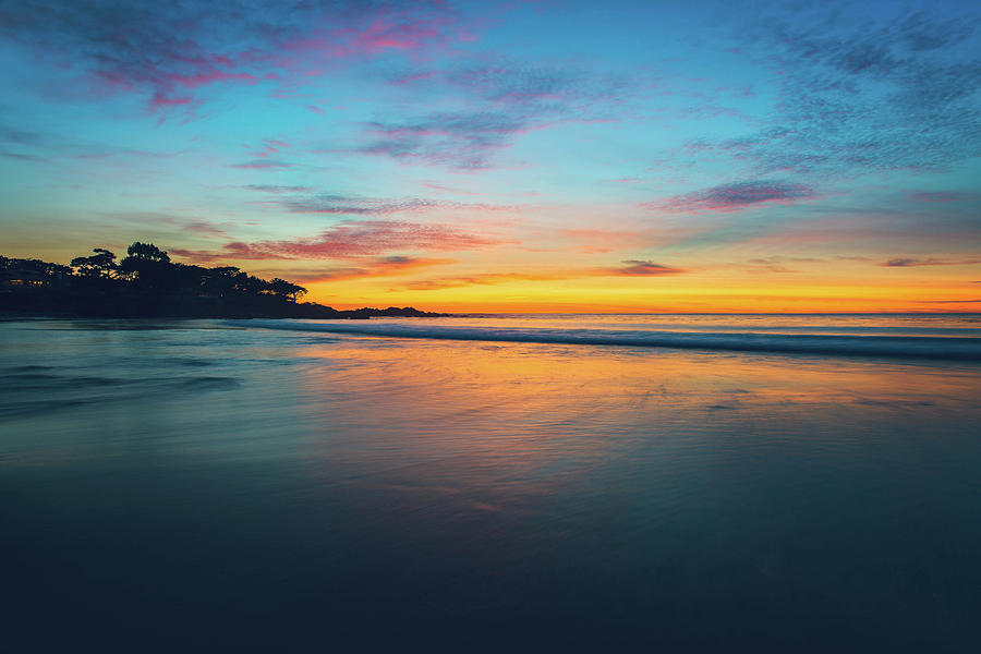 Blue Hour at Carmel, CA Beach Photograph by John Hight