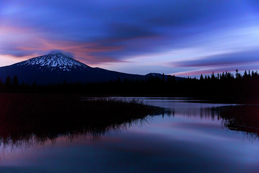 Blue Hour at Hosmer Lake Photograph by Cat Connor