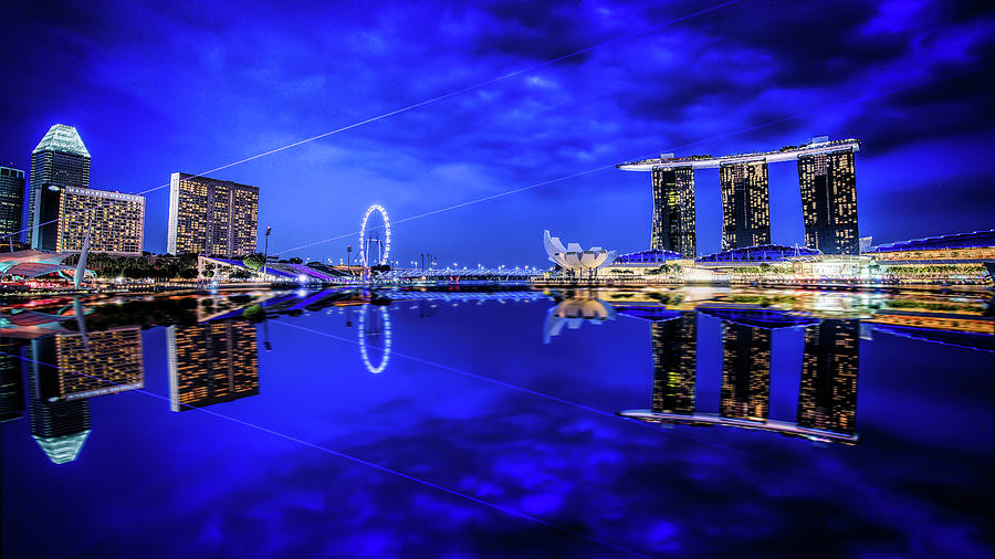 Blue Hour at Marina Bay by Kevin McClish Blue Hour at Marina Bay by Kevin McClish