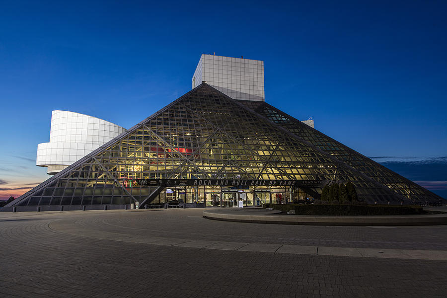 Blue Hour at Rock and Roll Hall of Fame  Photograph by John McGraw