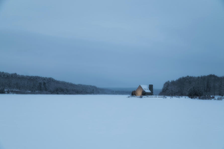 Blue Hour at The Old Stone Church Photograph by Brian Hale