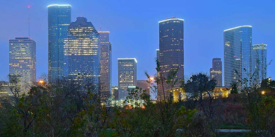 Blue Hour Houston Photograph by Frozen in Time Fine Art Photography