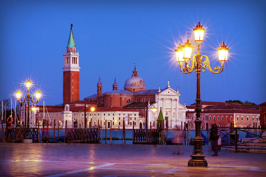 Architecture Photograph - Blue Hour in Venice by Barry O Carroll