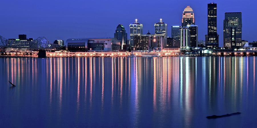 Blue Hour Louisville Lights Photograph by Frozen in Time Fine Art Photography