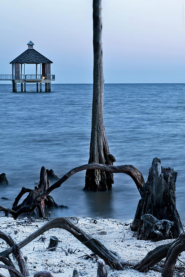 New Orleans Photograph - Blue Hour on Lake Pontchartrain by Kay Brewer