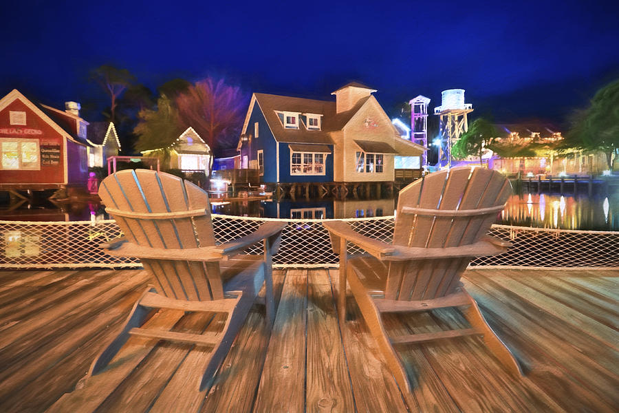 Sunset Painting - Blue Hour On The Boardwalk by Five Star Photographics
