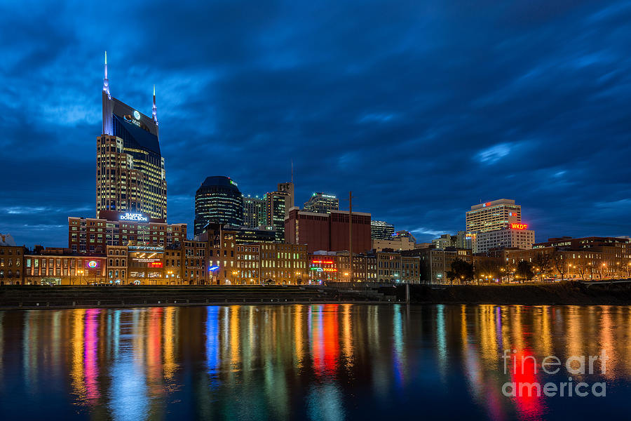 Nashville Photograph - Blue Hour Reflections by Anthony Heflin