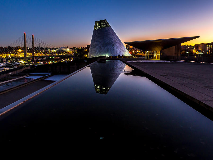 Blue Hour Reflections on Glass Photograph by Rob Green