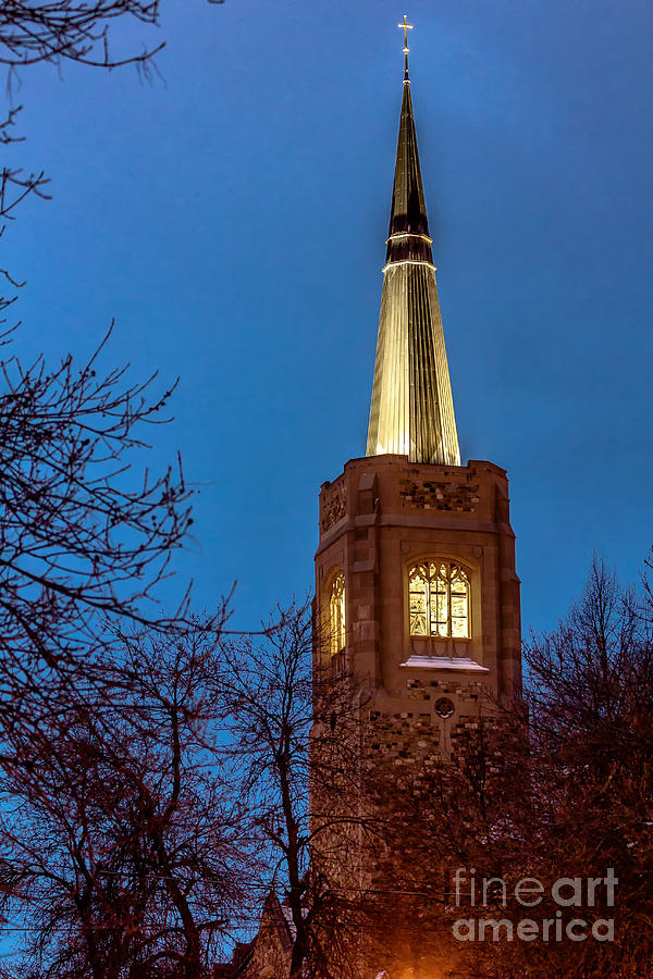 Blue Hour Steeple Photograph by Rod Best