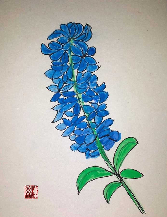 Blue Hyacinth Painting by Margaret Welsh Willowsilk