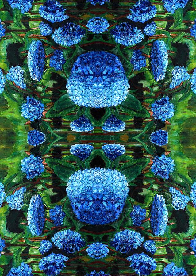 Blue Hydrangea Rotation Digital Art by Deborah D Russo